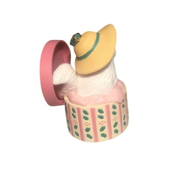 Avon Christmas Dress-up Ornament Kitty Cat in Hat Box - Picture 8 of 11